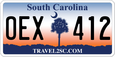 SC license plate OEX412