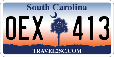 SC license plate OEX413