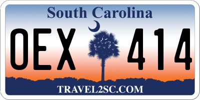 SC license plate OEX414