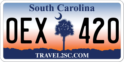 SC license plate OEX420