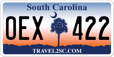SC license plate OEX422