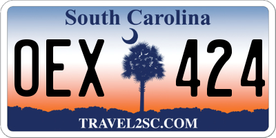 SC license plate OEX424