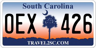 SC license plate OEX426