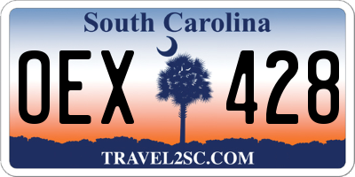 SC license plate OEX428