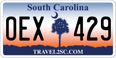 SC license plate OEX429