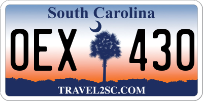 SC license plate OEX430