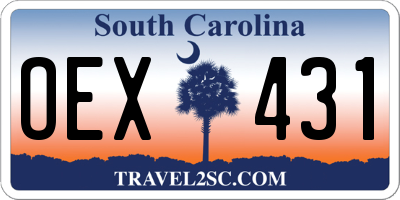 SC license plate OEX431