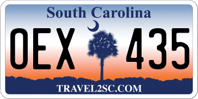 SC license plate OEX435