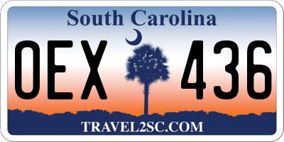 SC license plate OEX436