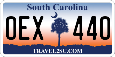 SC license plate OEX440