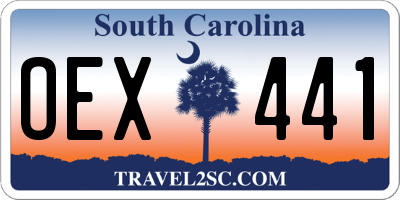 SC license plate OEX441