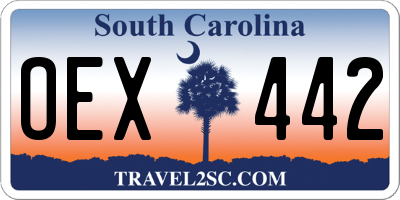SC license plate OEX442