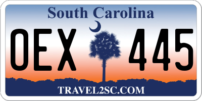 SC license plate OEX445