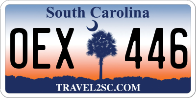 SC license plate OEX446