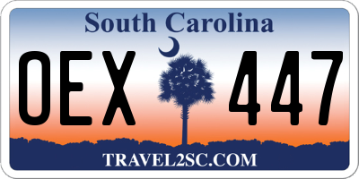 SC license plate OEX447