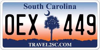 SC license plate OEX449