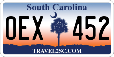 SC license plate OEX452