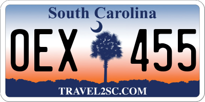 SC license plate OEX455