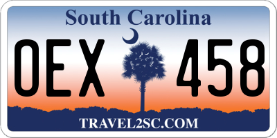 SC license plate OEX458