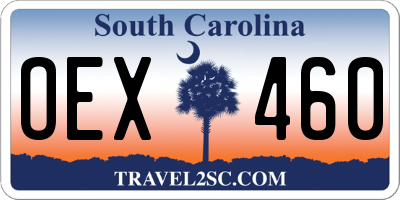 SC license plate OEX460