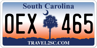 SC license plate OEX465