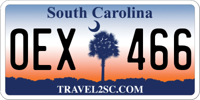 SC license plate OEX466
