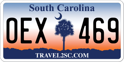 SC license plate OEX469