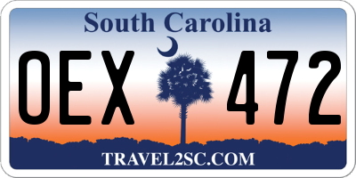SC license plate OEX472
