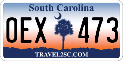 SC license plate OEX473