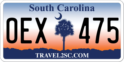 SC license plate OEX475
