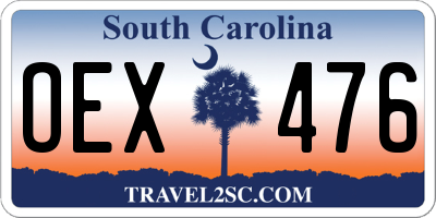 SC license plate OEX476