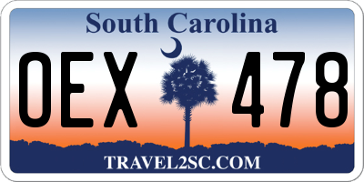 SC license plate OEX478