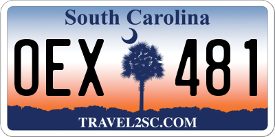 SC license plate OEX481