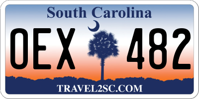 SC license plate OEX482