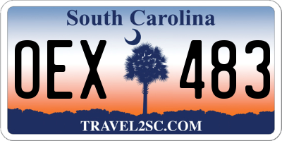 SC license plate OEX483