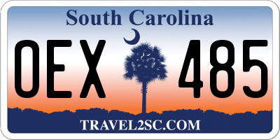 SC license plate OEX485