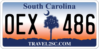 SC license plate OEX486