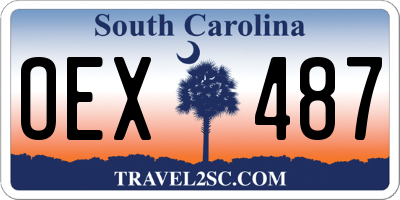SC license plate OEX487