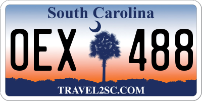 SC license plate OEX488