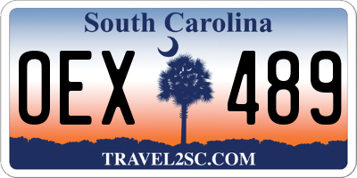 SC license plate OEX489