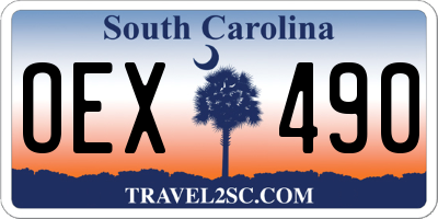 SC license plate OEX490