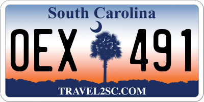 SC license plate OEX491