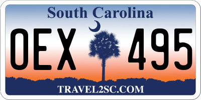 SC license plate OEX495
