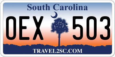 SC license plate OEX503
