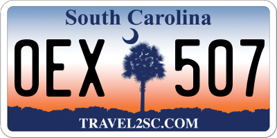 SC license plate OEX507
