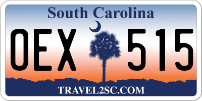 SC license plate OEX515