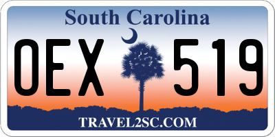 SC license plate OEX519