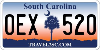 SC license plate OEX520