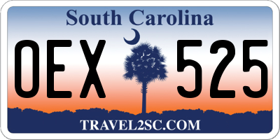 SC license plate OEX525