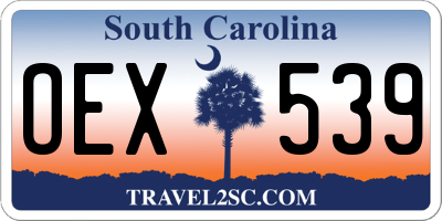 SC license plate OEX539
